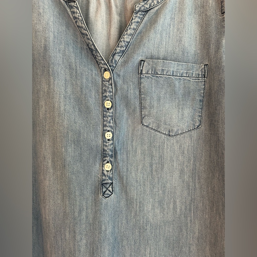 Express Denim Long Sleeve Dress - size large - Picture 5 of 7